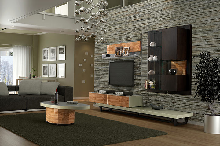 Olive Shelving Unit